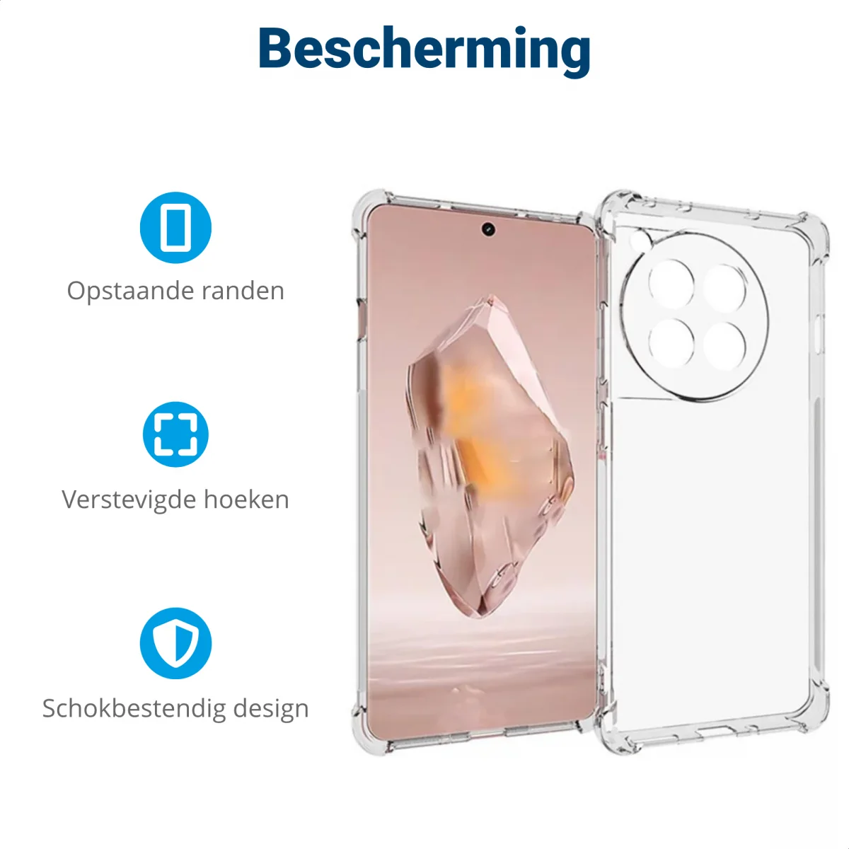 OnePlus 12R Hoesje Schokbestendig en Dun TPU Back Cover Transparant afbeelding 5