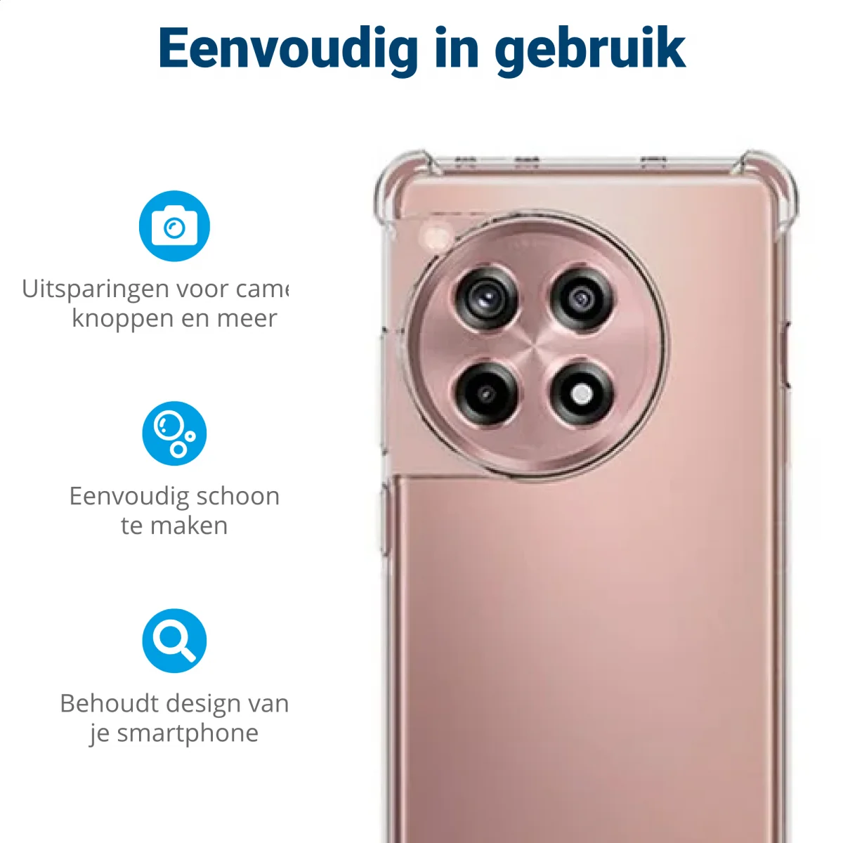 OnePlus 12R Hoesje Schokbestendig en Dun TPU Back Cover Transparant afbeelding 6