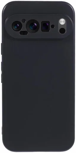 Google Pixel 9 / 9 Pro Hoesje Dun TPU Back Cover Matte Zwart afbeelding 1