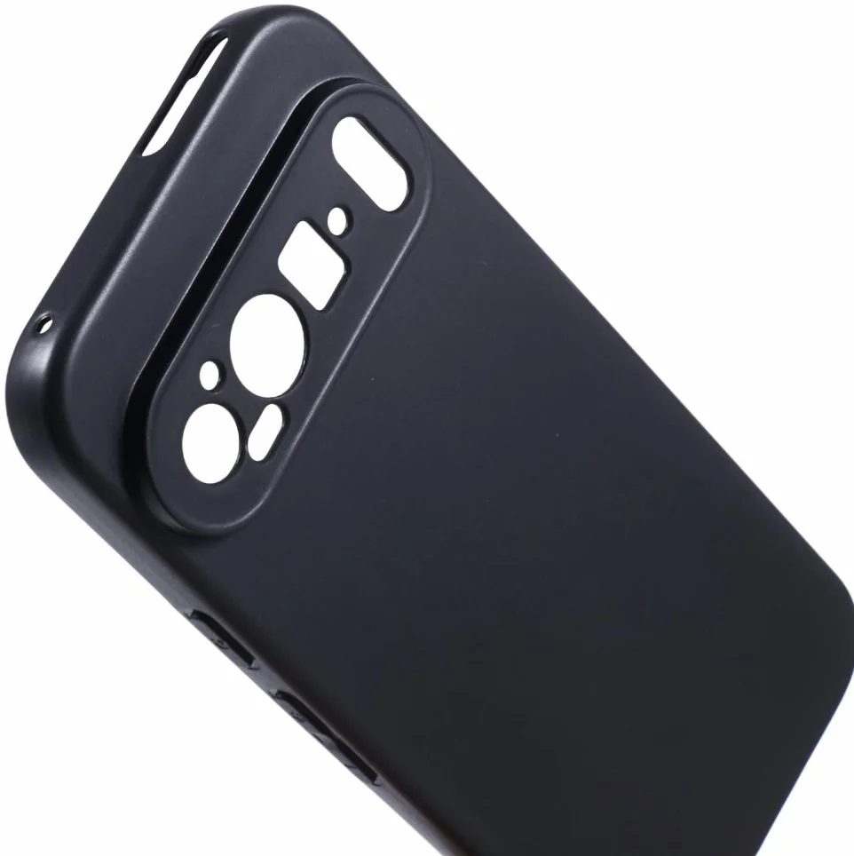 Google Pixel 9 / 9 Pro Hoesje Dun TPU Back Cover Matte Zwart afbeelding 3