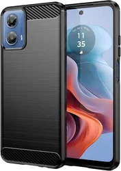 Motorola Moto G24 Power Hoesje Geborsteld TPU Back Cover Zwart afbeelding