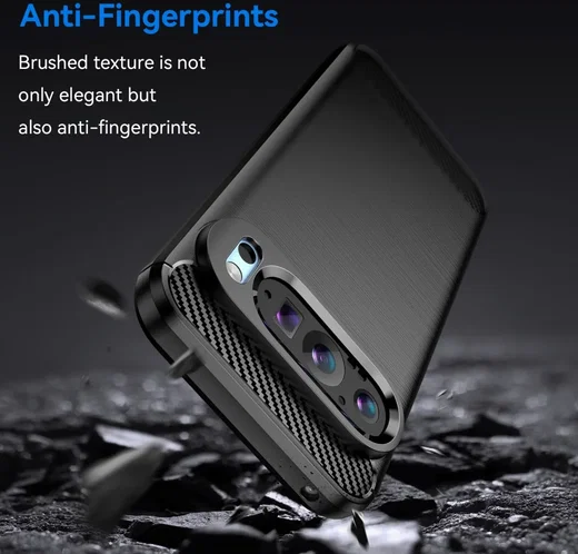 Google Pixel 9 / 9 Pro Hoesje Geborsteld TPU Flexibele Back Cover Zwart afbeelding 5