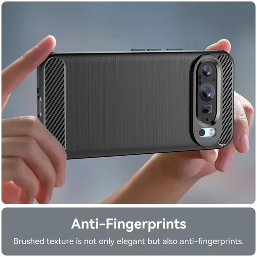 Google Pixel 9 / 9 Pro Hoesje Geborsteld TPU Flexibele Back Cover Zwart afbeelding 7
