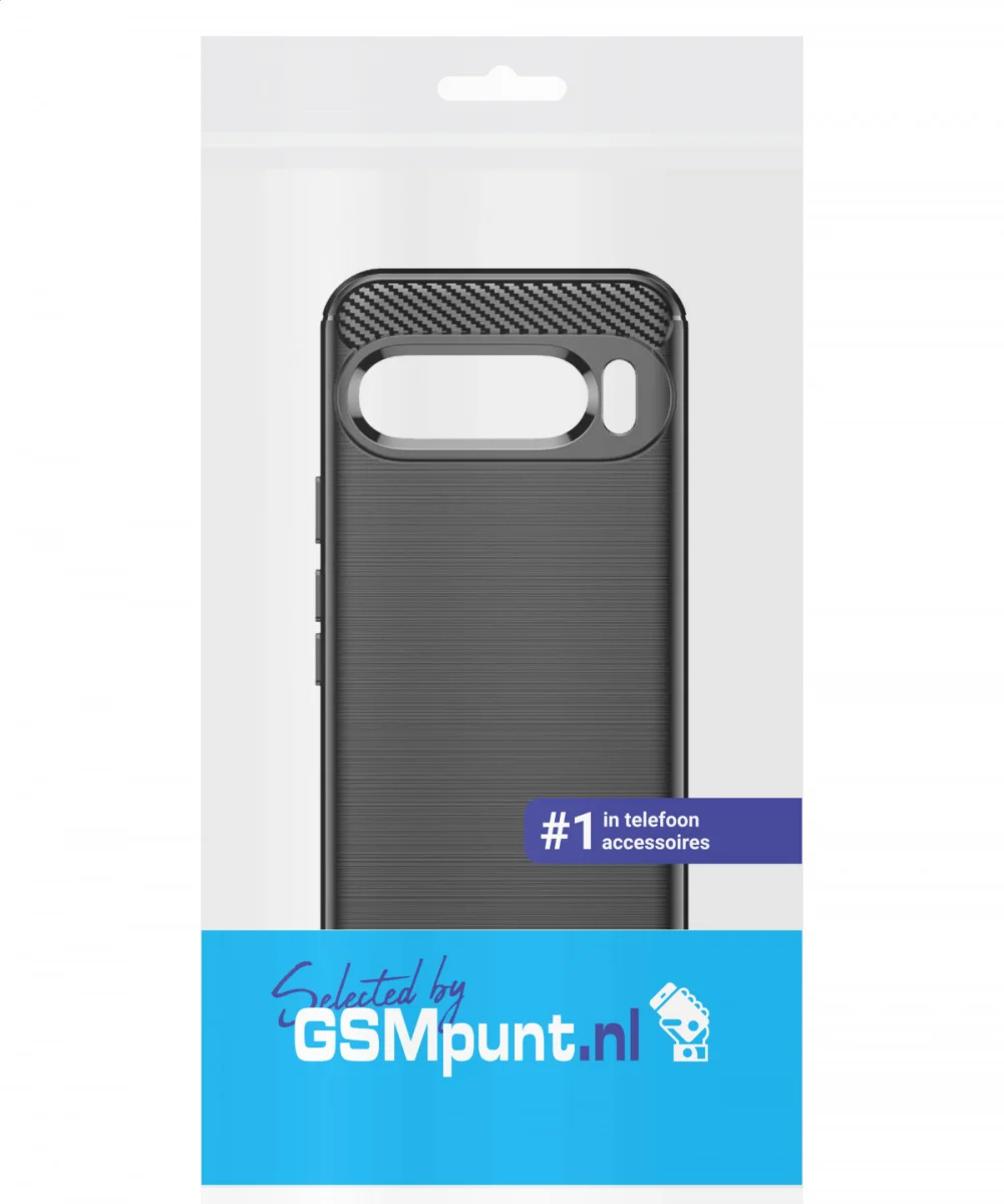 Google Pixel 9 / 9 Pro Hoesje Geborsteld TPU Flexibele Back Cover Zwart afbeelding 9