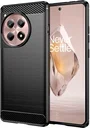 OnePlus 12R Hoesje Geborsteld TPU Flexibele Back Cover Zwart