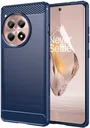 OnePlus 12R Hoesje Geborsteld TPU Flexibele Back Cover Blauw