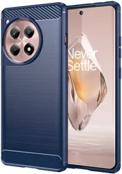 OnePlus 12R Hoesje Geborsteld TPU Flexibele Back Cover Blauw afbeelding