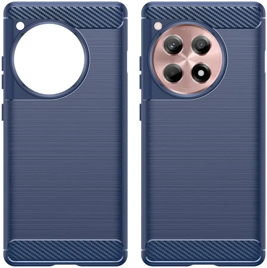 OnePlus 12R Hoesje Geborsteld TPU Flexibele Back Cover Blauw afbeelding 2
