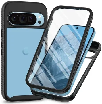 Google Pixel 9 / 9 Pro Hoesje Full Protect 360° Cover Hybride Zwart