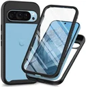 Google Pixel 9 / 9 Pro Hoesje Full Protect 360° Cover Hybride Zwart