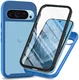 Google Pixel 9 / 9 Pro Hoesje Full Protect 360° Cover Hybride Blauw afbeelding 1