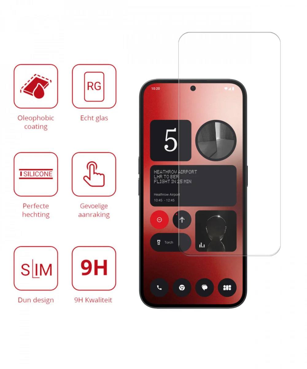 Rosso Nothing Phone (2a) / (2a) Plus 9H Tempered Glass Screen Protector afbeelding 2