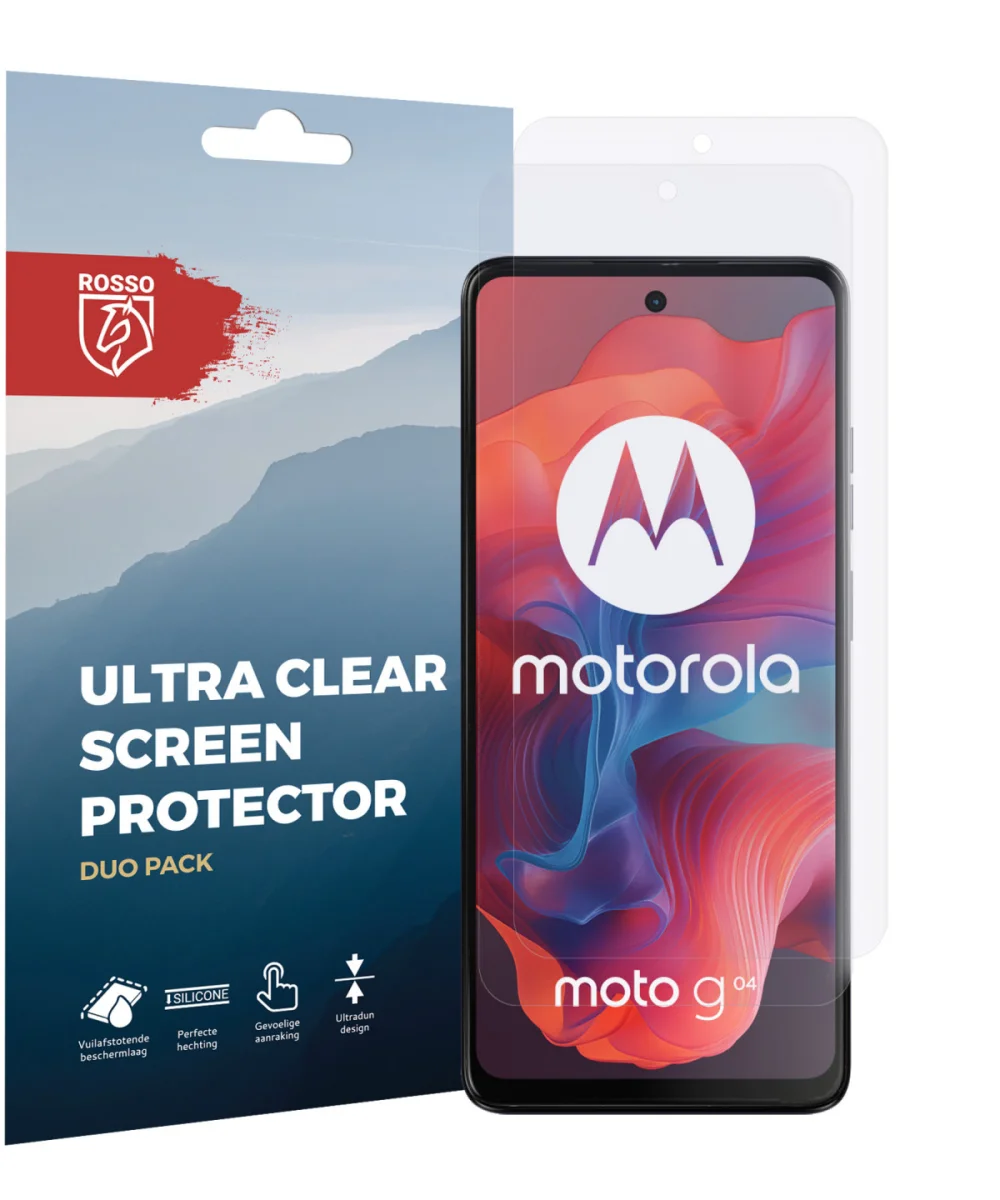 Rosso Motorola Moto G04 Screen Protector Ultra Clear Duo Pack afbeelding 7