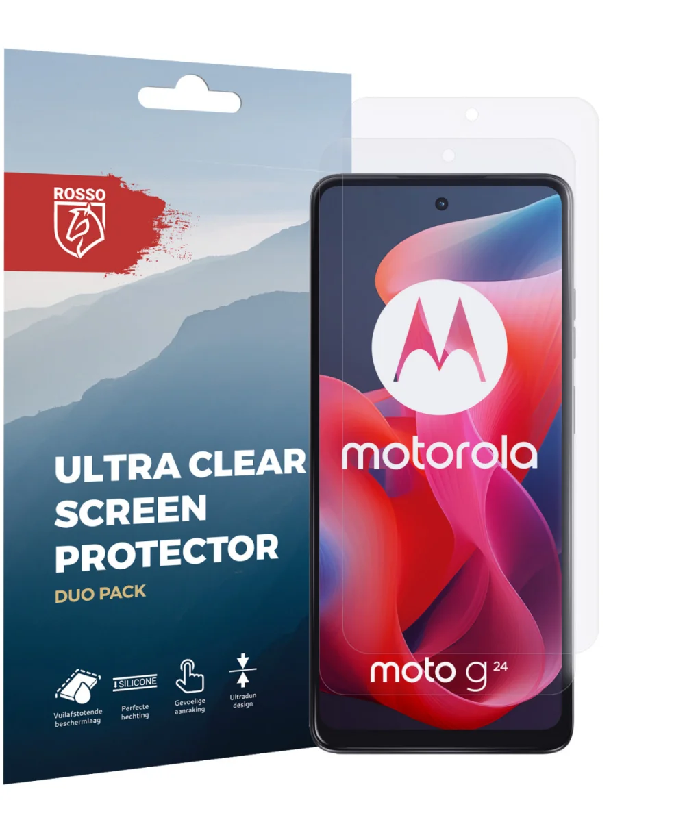 Rosso Motorola Moto G24 Screen Protector Ultra Clear Duo Pack afbeelding 6