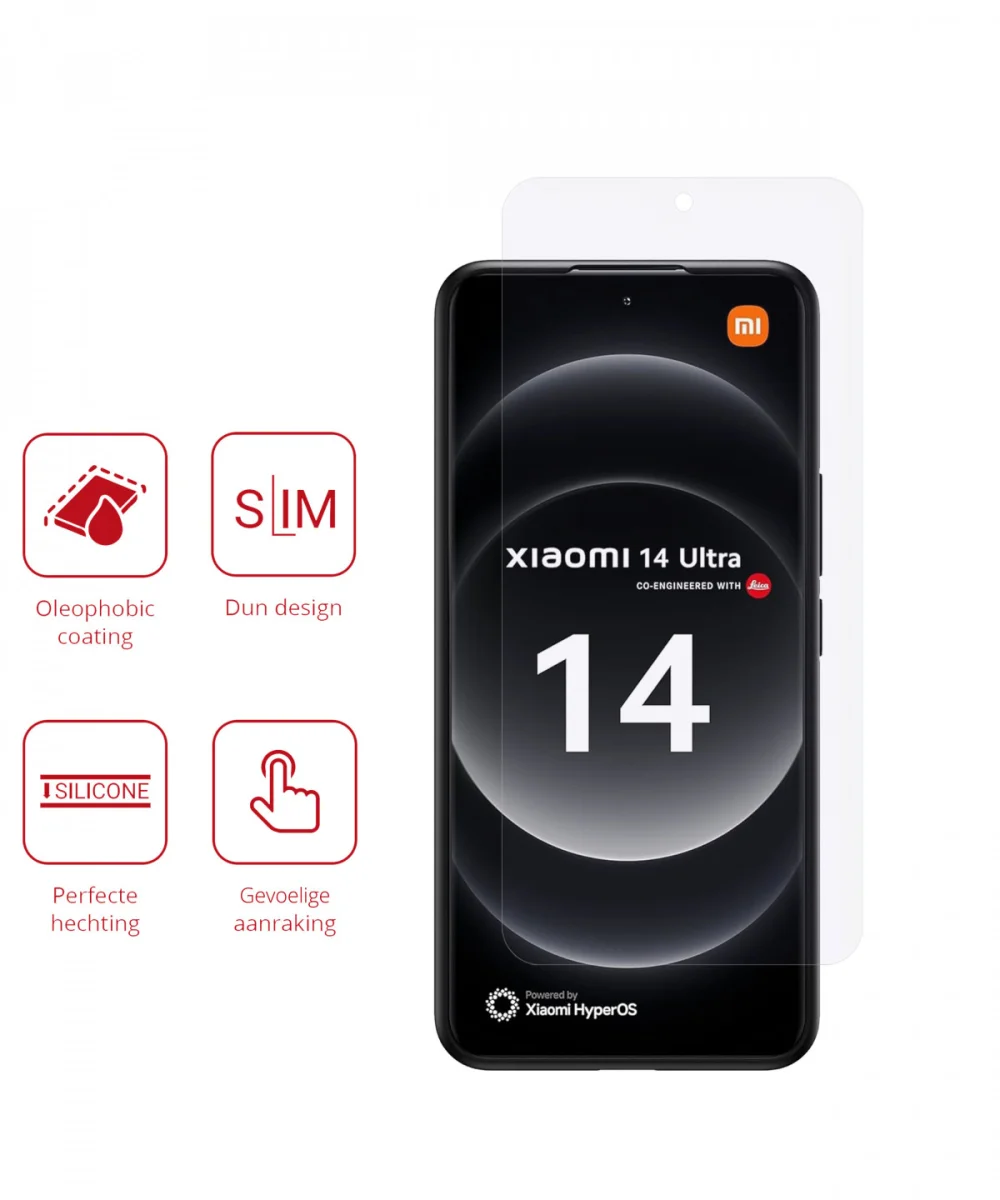 Rosso Xiaomi 14 Ultra Screen Protector Ultra Clear Duo Pack afbeelding 2