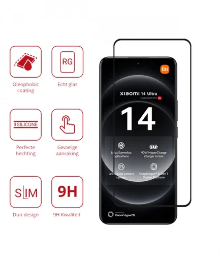 Rosso Xiaomi 14 Ultra 9H Tempered Glass Screen Protector afbeelding 2