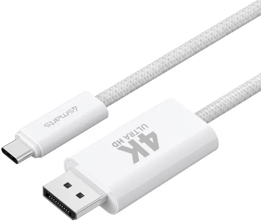 4smarts USB-C naar DisplayPort Video Kabel 4K 60Hz 2 Meter Wit afbeelding 8