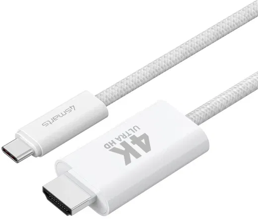 4smarts USB-C naar HDMI Video Kabel 4K 60Hz 2 Meter Wit afbeelding 7