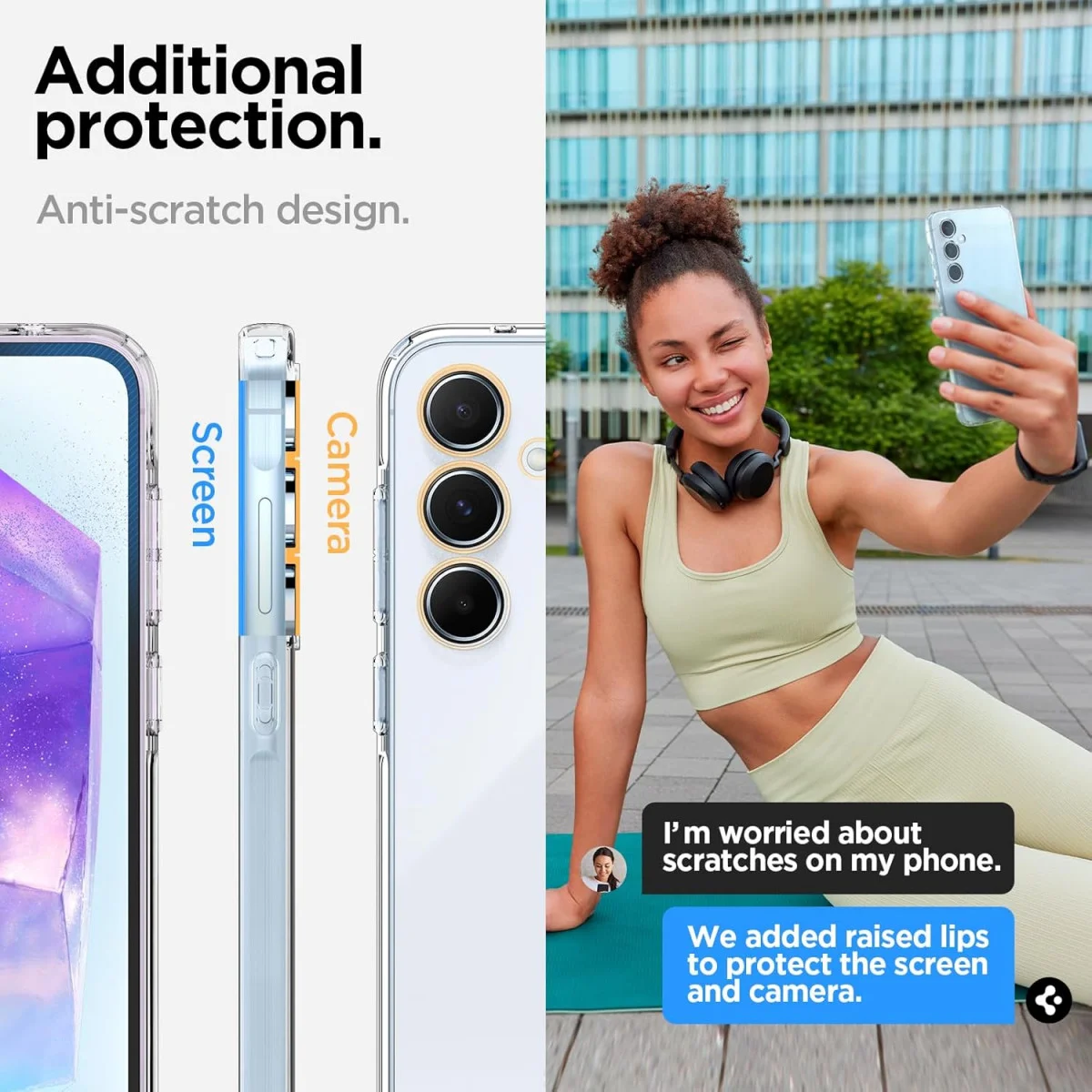 Spigen Liquid Crystal Samsung Galaxy A55 Hoesje Back Cover Transparant afbeelding 3