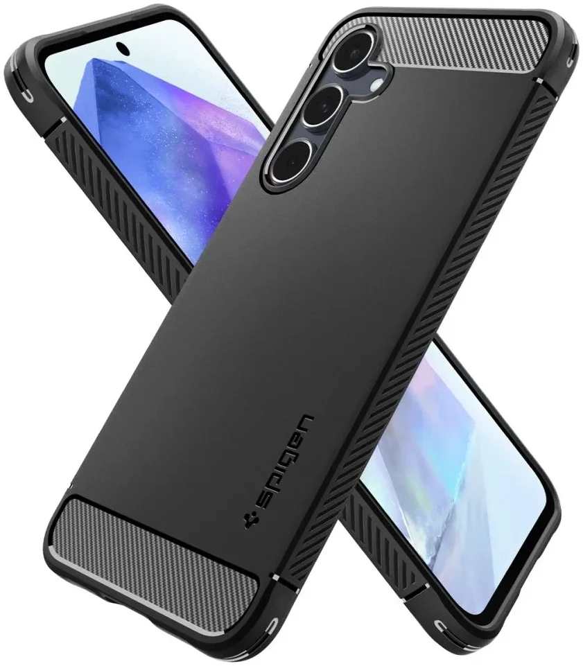 Spigen Rugged Armor Samsung Galaxy A55 Hoesje Back Cover Zwart afbeelding 11