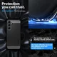 Spigen Rugged Armor Samsung Galaxy A55 Hoesje Back Cover Zwart afbeelding 3