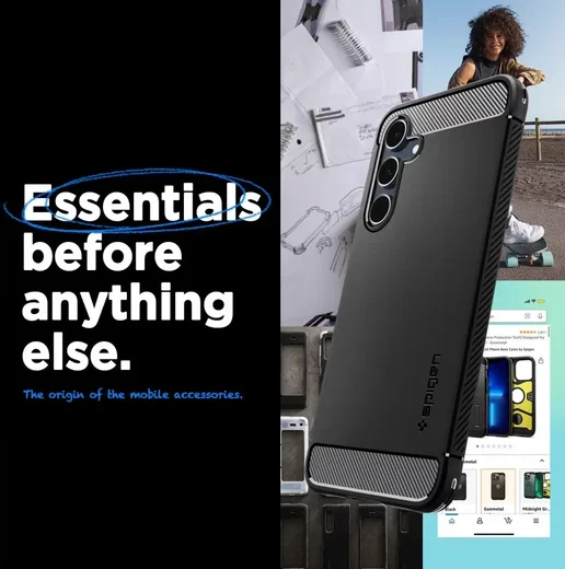 Spigen Rugged Armor Samsung Galaxy A55 Hoesje Back Cover Zwart afbeelding 8