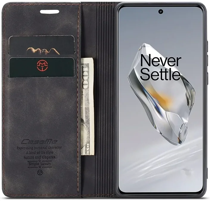 CaseMe 013 OnePlus 12 Hoesje Book Case met Standaard Zwart afbeelding 1