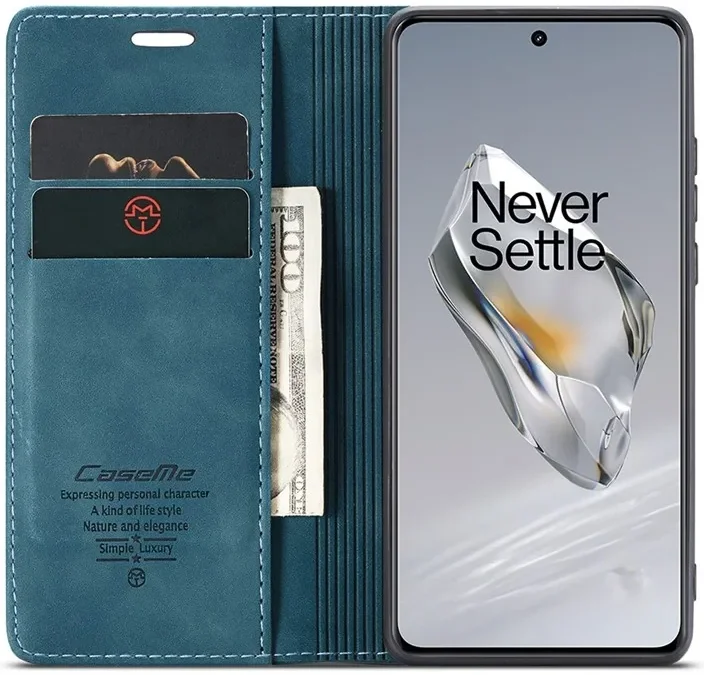 CaseMe 013 OnePlus 12 Hoesje Book Case met Standaard Blauw afbeelding 1