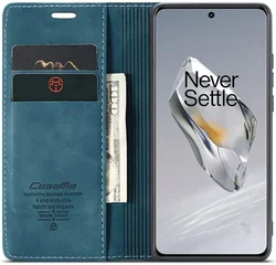 CaseMe 013 OnePlus 12 Hoesje Book Case met Standaard Blauw afbeelding