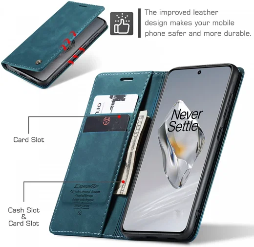 CaseMe 013 OnePlus 12 Hoesje Book Case met Standaard Blauw afbeelding 6