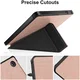Kobo Sage Hoes Origami Book Case met Standaard Roze Goud afbeelding 6