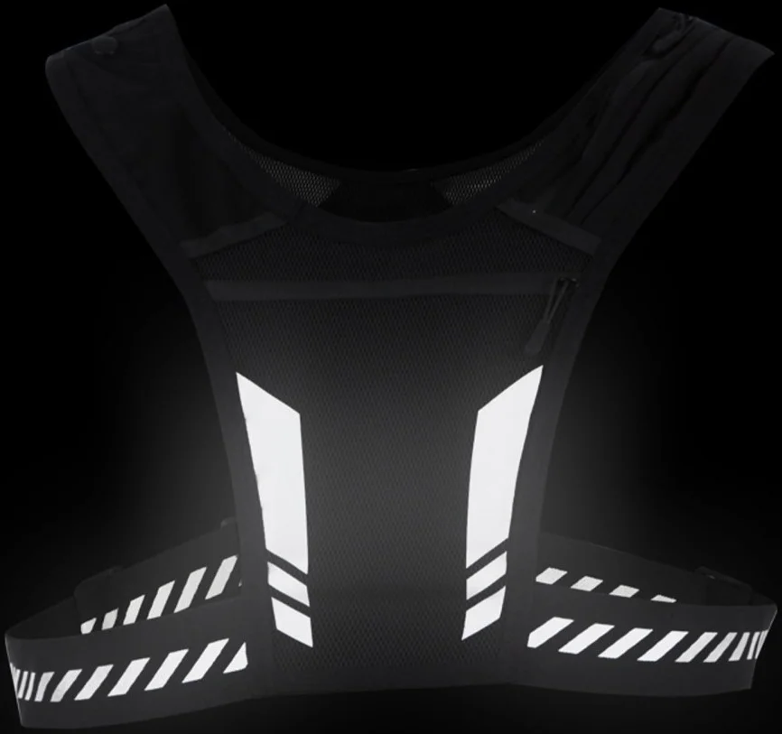 Reflecterend Hardloopvest met Bidonhouder en Telefoonhouder Zwart afbeelding 9