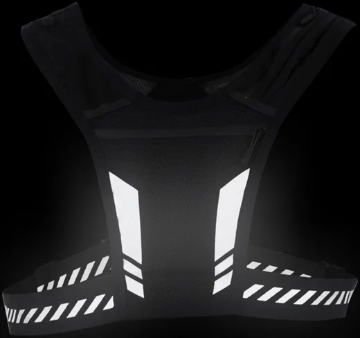 Reflecterend Hardloopvest met Bidonhouder en Telefoonhouder Zwart afbeelding 9
