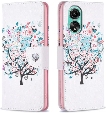 Oppo A78 4G Hoesje Portemonnee Book Case Boom Print