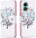 Oppo A78 4G Hoesje Portemonnee Book Case Boom Print afbeelding 1
