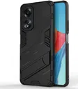 Oppo A58 Hoesje Shockproof Kickstand Back Cover Zwart