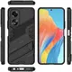 Oppo A58 Hoesje Shockproof Kickstand Back Cover Zwart afbeelding 5
