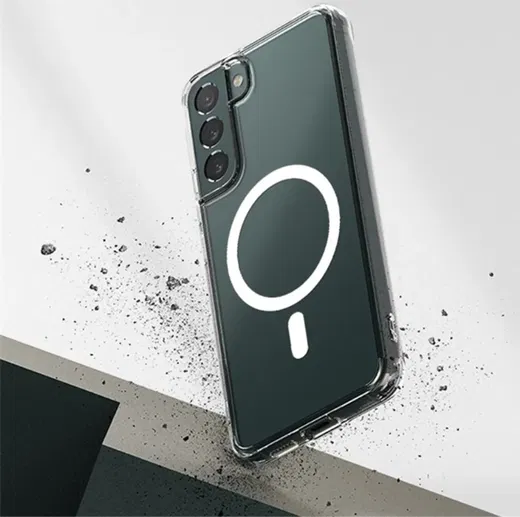 Samsung Galaxy S24 Plus Hoesje met MagSafe Dun TPU Transparant afbeelding 4