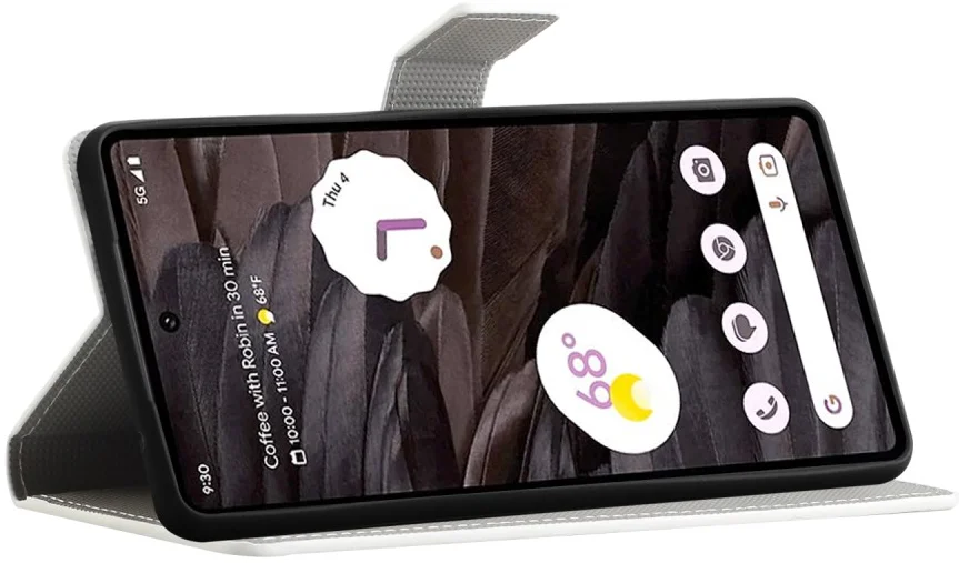Google Pixel 8a Hoesje Portemonnee Book Case Bloemen Print afbeelding 2
