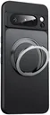 Google Pixel 8a Hoesje met MagSafe Back Cover met Ring Kickstand Zwart