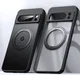 Google Pixel 8a Hoesje met MagSafe Back Cover met Ring Kickstand Zwart afbeelding 12