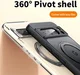 Google Pixel 8a Hoesje met MagSafe Back Cover met Ring Kickstand Zwart afbeelding 2