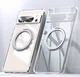 Google Pixel 8a Hoesje met MagSafe Back Cover met Ring Kickstand Clear