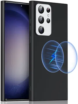 Samsung Galaxy S24 Ultra Hoesje TPU met MagSafe Back Cover Zwart