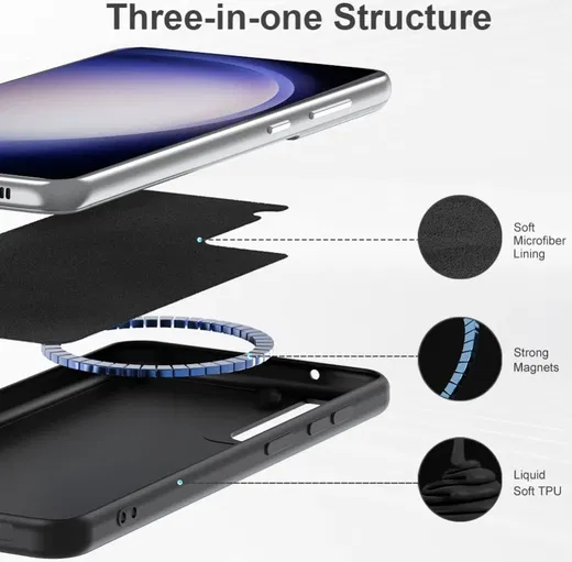 Samsung Galaxy S24 Plus Hoesje TPU met MagSafe Back Cover Zwart afbeelding 2