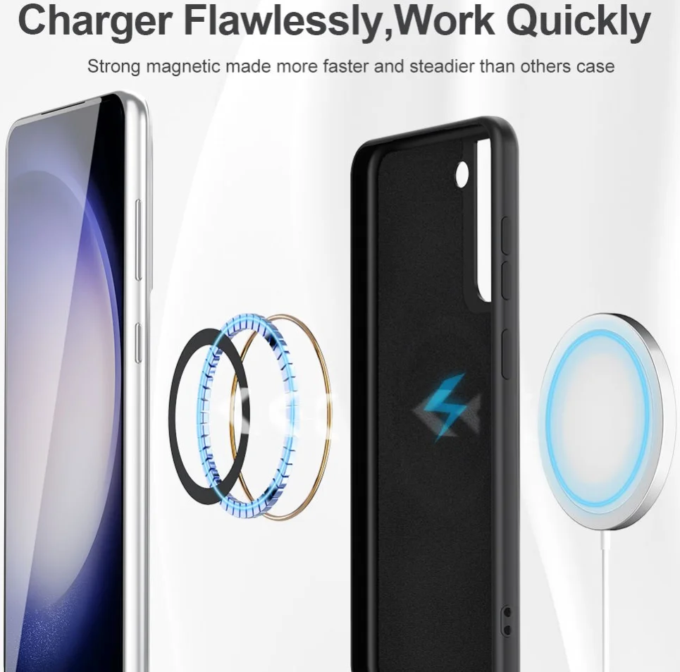 Samsung Galaxy S24 Plus Hoesje TPU met MagSafe Back Cover Zwart afbeelding 5