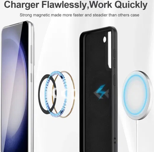 Samsung Galaxy S24 Plus Hoesje TPU met MagSafe Back Cover Zwart afbeelding 5