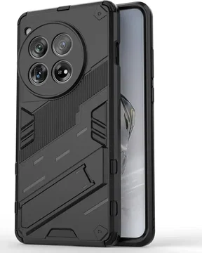 OnePlus 12 Hoesje Shockproof Kickstand Back Cover Zwart