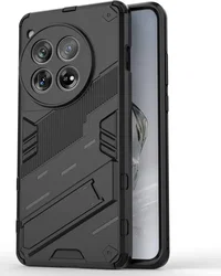 OnePlus 12 Hoesje Shockproof Kickstand Back Cover Zwart afbeelding