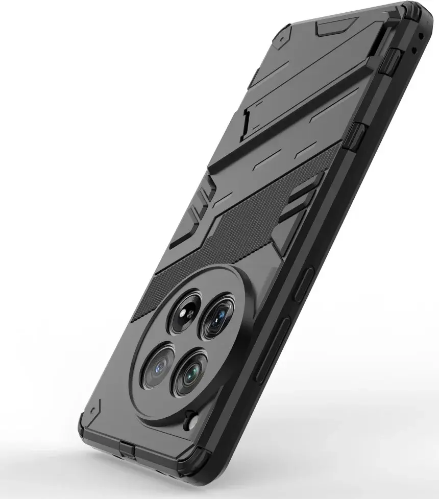 OnePlus 12 Hoesje Shockproof Kickstand Back Cover Zwart afbeelding 6
